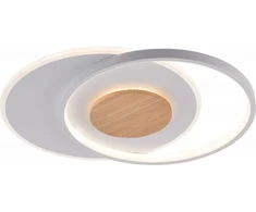 Lubinis šviestuvas 54W LED paviršinis šviestuvas, baltos/medžio sp., 3000K-6000K, dimeriuojamas