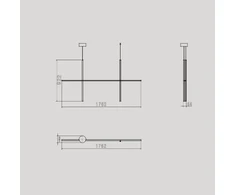 55W pakabinamas šviestuvas FLOS Coordinates Suspension 2, 2700K, šampano spalvos