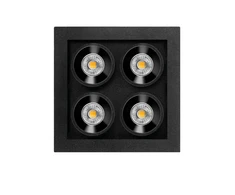 5,6W LED įleidžiamas šviestuvas Juodas FOSTER MICRO, juodas, 4000K