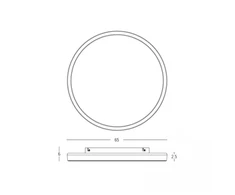 56W LED lubinis šviestuvas, juodas, 2700/3200/4000K, DALI, 25200