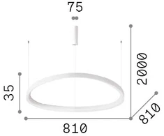 56W LED pakabinamas šviestuvas GEMINI, juodas, 2700K, 341590