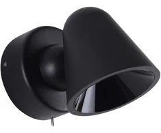 5,6W LED sieninis šviestuvas ENZO, juodas, 3000K, 4280901