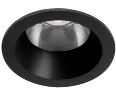 5,7W LED įleidžiamas šviestuvas LENS LIGHT, juodas, 2700K, dimeriuojamas