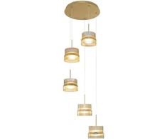 57W LED pakabinamas šviestuvas LUXE, žalvario/gintaro sp., 3000K, 4346500