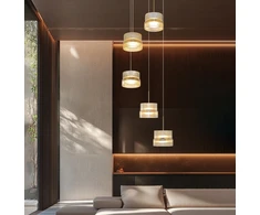 57W LED pakabinamas šviestuvas LUXE, žalvario/gintaro sp., 3000K, 4346500