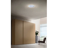 Lubinis šviestuvas 57W LED plafonas SAIR, matinės baltos sp., 2700/6000K, dimeriuojamas