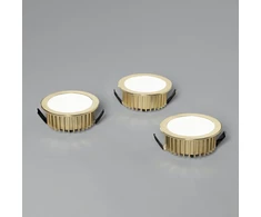 5,8W LED įleidžiamas šviestuvas FUSION, aukso sp., 4000K, 3vnt.