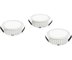 5,8W LED įleidžiamas šviestuvas FUSION, baltas, 4000K, 3vnt.