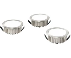 5,8W LED įleidžiamas šviestuvas FUSION, nikelio sp., 4000K, 3vnt.