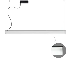 58W LED linijinis pakabinamas šviestuvas TUBE, juodas, 4000K, 1800mm, dimeriuojamas, 3919-00180-4-B-D1