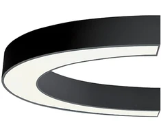 58W LED lubinis šviestuvas SEMI, juodas, 3000K, PUSH, 1500mm, 3918-0115-3-B-D4