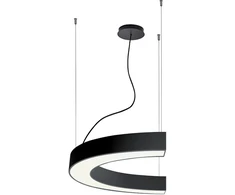 58W LED pakabinamas šviestuvas SEMI, juodas, 4000K, DALI, 1500mm, 3918-0015-4-B-D3