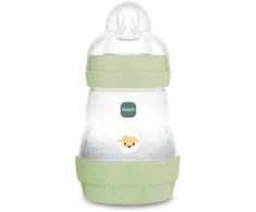 Mam Baby 5915 PERFECT START ANTIKOLIKINIS BUTELIUKAS 160 ML, ŽALIAS, GAMTOS SPALVOS