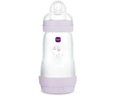 Mam Baby 5939 PERFECT START ANTIKOLIKINIS BUTELIUKAS 260ML, SUMALTAS GAMTOJE, VIOLETINĖS SPALVOS