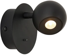 5,9W LED sieninis šviestuvas SEBASTIAN, juodas, 3000K, 4270800