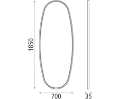 Sieninis šviestuvas 59W šviestuvas - veidrodis ONIX, juodas, 3000K, A383110N