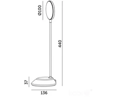 5W LED įkraunamas stalo šviestuvas VISUA DESK, mėlynas, 3000-5000K, dimeriuojamas