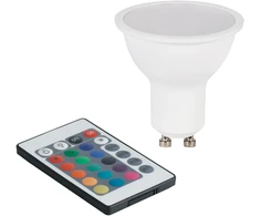 5W LED lemputė, balta, GU10, 4000K/RGB