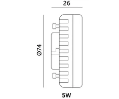 5W LED lemputė, GX53, 4000K, 110°