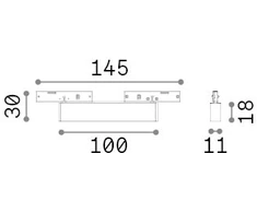5W LED linijinės sistemos šviestuvas DEVA, juodas, 3000K, 332758