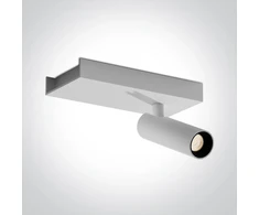 5W LED lubinis šviestuvas, baltas, 3000K, pakreipiamas, 65004A/W/W