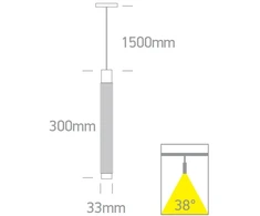 5W LED pakabinamas šviestuvas į magnetines sistemas ONELIGHT MINI/MIDI/MAXI, juodos/žalvario sp., 3000K, 42126AA/B/W