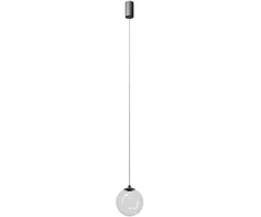 5W LED pakabinamas šviestuvas IRIDES, juodos sp./skaidrus, 2700K, 01-4086