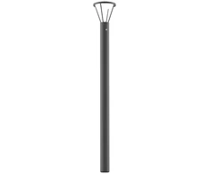 5W LED pastatomas lauko šviestuvas, tamsiai pilkas, 3000K, IP54, su saulės baterija ir judesio davikliu, E448