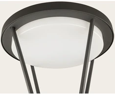 5W LED pastatomas lauko šviestuvas, tamsiai pilkas, 3000K, IP54, su saulės baterija ir judesio davikliu, E448