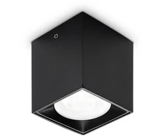 Lubinis šviestuvas Ideal Lux 5W LED paviršinis šviestuvas DOT, juodas, 3000K, dimeriuojamas, 319803
