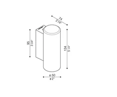 5W LED sieninis šviestuvas AGO APPLIQUE, juodas, 3000K, 40°, IP66, dimeriuojamas