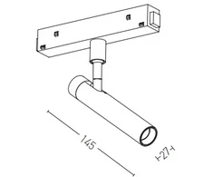 5W LED šviestuvas į magnetinę sistemą ZAMBELIS, aukso sp., 3000K, 20180