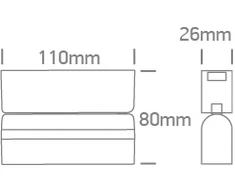 5W LED šviestuvas į magnetines sistemas FLAT, juodas, 3000/4000/5000K, 48V, 120°, 43108FA/B/V