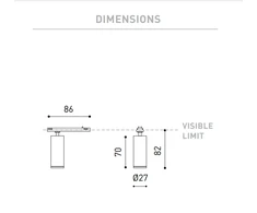 5W šviestuvas FIT 24V į magnetines sistemas Minimal Track, 2700K, juodas