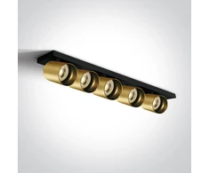Lubinis šviestuvas 5x10W LED paviršinis akcentinis šviestuvas, šlifuoto žalvario sp., GU10, 65505N/BBS