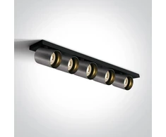 Lubinis šviestuvas 5x10W LED paviršinis akcentinis šviestuvas, metalo pilkos sp., GU10, 65505N/MG