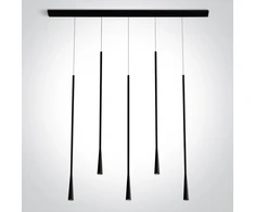 5x5W LED pakabinamas šviestuvas, juodas, 3000K, 63076E/B/W