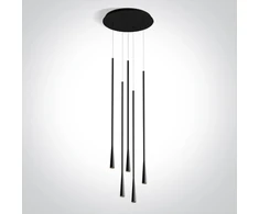 5x5W LED pakabinamas šviestuvas, juodas, 3000K, 63076C/B/W