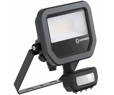 Ledvance 6-8W LED prožektorius FL 10 GEN4, juodas, 3000K, IP65, su judesio davikliu