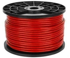 6 mm stereofoninis mikrofono kabelis, raudonas