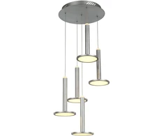 60W LED pakabinamas šviestuvas OLIVER, nikelio sp., 3000K, dimeriuojamas