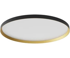 60W LED paviršinis/pakabinamas šviestuvas DAMA, juodos/aukso sp., 3000/4000/5000K, 80cm, 01-3752