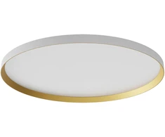 60W LED paviršinis/pakabinamas šviestuvas DAMA, baltas/aukso sp., 3000/4000/5000K, 80cm, 01-3748