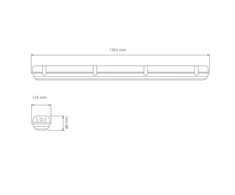 60W LED šviestuvas WARS 2x150 4000K
