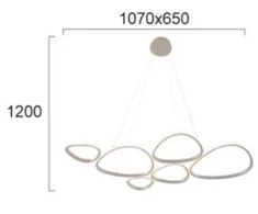 61W LED pakabinamas šviestuvas HELIX, sidabro sp., 3000K, 4316200