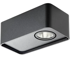 6,2W LED paviršinis šviestuvas YUKI, matinės juodos sp., 2700K, dimeriuojamas, 01-4229