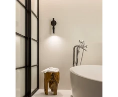 6,2W LED sieninis šviestuvas FLOW, juodas, 2700K