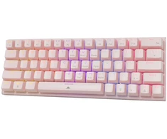 White Shark 63 klavišų rožinė žaidimų klaviatūra Baltas Shark WAKIZASHI 2