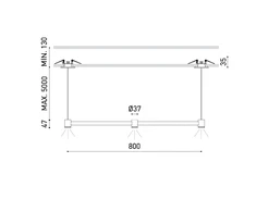 6,3W LED pakabinamas šviestuvas ART MODULAR 3, šlifuoto vario sp., 3000K, 80cm