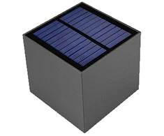 6,3W LED sieninis šviestuvas INGLESI, juodas, 3000K, IP65, su saulės baterija, 4309900
